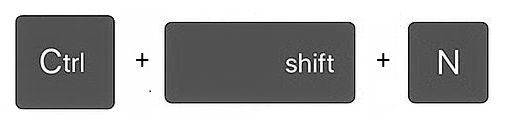 Ctrl + Shift + N shortcut: Create a new folder